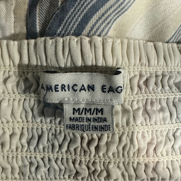 American Eagle Chevron Striped Padded Cropped Tank Top Pink Blue Size Medium - Picture 8 of 10